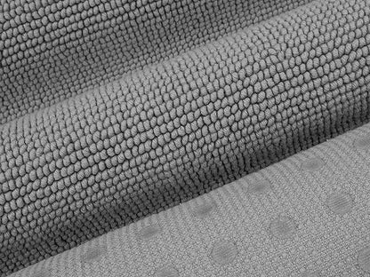 Cotton Paradise 100% Cotton Non Slip Bath Mats for Bathroom, 20x34 inch Soft Absorbent Quick Dry Machine Washable Floor Bath Mat, Light Gray Bath Rug