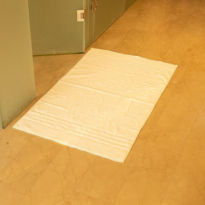 Mosobam Luxury Turkish 6pc Mixed Bath Bundle 2 Sizes for Body Towels and 2 for Mats White 700 GSM & 1000 GSM Bamboo Viscose & Aegean Turkish Combed Cotton