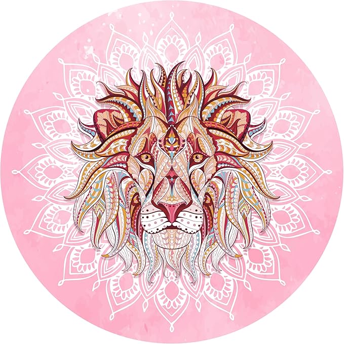 Round Meditation Pilates Yoga Mat Luxury Suede Large Yoga Mat Natural Rubber Non-Slip Base is ery Suitable for Meditation, Stretching, Yoga Environmental Protection, Fitness Exercise, Home and Outdoor. 140CM Diameter