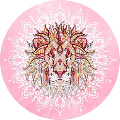 Round Meditation Pilates Yoga Mat Luxury Suede Large Yoga Mat Natural Rubber Non-Slip Base is ery Suitable for Meditation, Stretching, Yoga Environmental Protection, Fitness Exercise, Home and Outdoor. 140CM Diameter