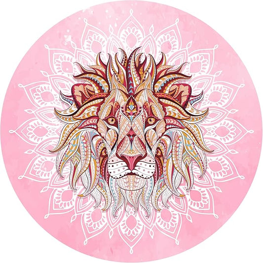 Round Meditation Pilates Yoga Mat Luxury Suede Large Yoga Mat Natural Rubber Non-Slip Base is ery Suitable for Meditation, Stretching, Yoga Environmental Protection, Fitness Exercise, Home and Outdoor. 140CM Diameter