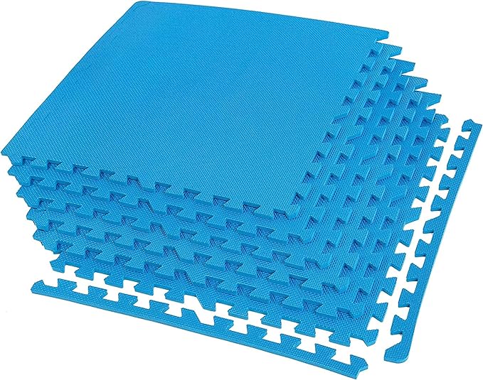 IncStores Fitness Foam Flooring Tiles | Low-Profile Interlocking Foam Tiles for Lightweight Floor Protection in Your Home Gym, Playroom, and More