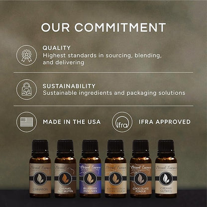 Eternal Essence Oils Sweet Set of 6 Premium Fragrance Oils - Includes Bubble Gum, Orange Creamsicle, Peaches & Cream, Blue Cotton Candy, Oatmeal Cookie Dough, and. Chocolate Scented Oils - 10ML