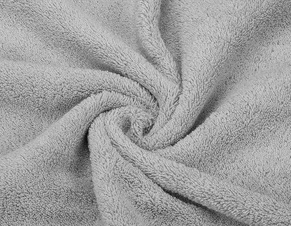 American Soft Linen Premium 3 Piece Towel Set, 1 Bath Towel 1 Hand Towel 1 Washcloth, 600 GSM 100% Cotton Turkish Towels for Bathroom, Light Grey Towel Set