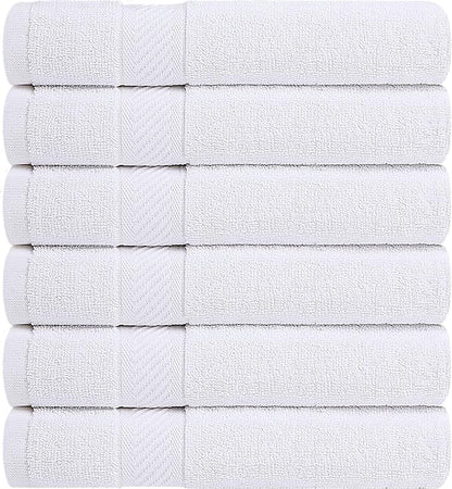 Utopia Towels 18 Pack Bath Towel Set (24 x 48 Inches), 500 GSM 100% Ring Spun Cotton Medium Lightweight and Highly Absorbent Quick Drying, Premium Towels for Hotel, Spa and Bathroom (White)