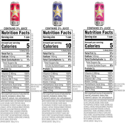 Rockstar Recovery Non-Carbonated Energy Drink, 3 Flavor Variety Pack (Raspberry Lemonade, Berryade, Strawberry Lemonade), 16 Fl Oz Cans (12 Pack), 160mg Caffeine, B Vitamins, Electrolytes
