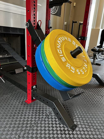 Signature Fitness SF-3 1,500 Pound Capacity 3” x 3” Power Cage Squat Rack, Includes J-Hooks and Safety Straps, Other Optional Accessories
