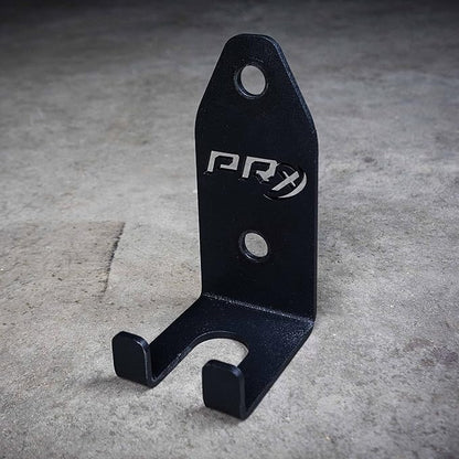 PRx Performance Squat Rack Mounted Olympic Barbell Storage Hanging USA Made Steel Barbell Holder for 3x3 Uprights with 5/8" Holes, Vertical Squat Rack Attachment