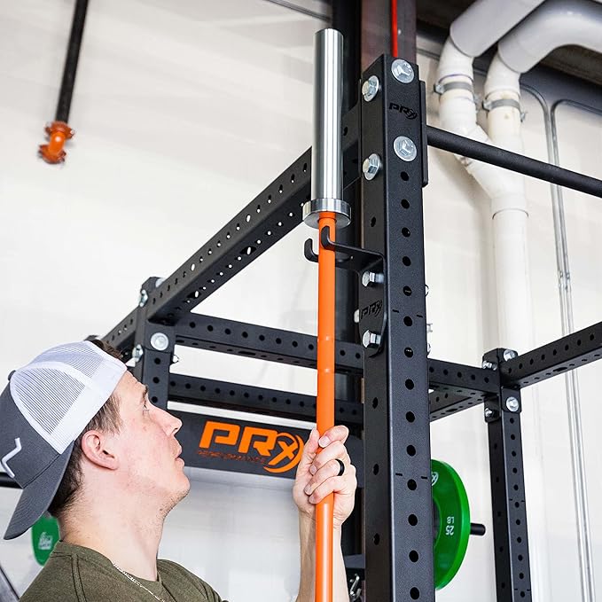 PRx Performance 3x3 Squat Rack Mounted Barbell Storage 1 Bar or 4 Bar Hanger (1 Bar Storage)