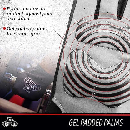 Bear Grips Weight Lifting Gloves for Men & Women | Half Finger Lifting Gloves | Full Finger Workout Gloves for Men | No Finger Exercise Gloves l Compression Weightlifting Gloves | Gym Gloves for Men