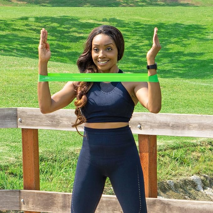 ProsourceFit Fabric Loop Resistance Bands Set with Anti-Slip Grip, Mini Workout Bands for Fitness Training to Tone Legs, Glutes and Booty