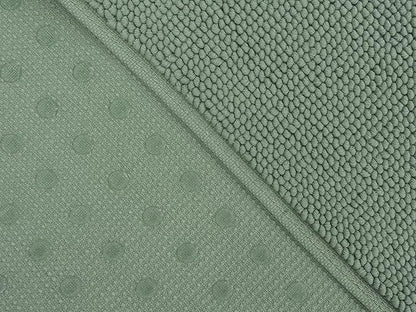 Cotton Paradise 100% Cotton Non Slip Bath Mats for Bathroom, 17x24 inch Soft Absorbent Quick Dry Machine Washable Floor Bath Mat, Sage Green
