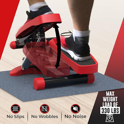 Nordic Lifting Mini Stepper Machine – Stair Climber w/Resistance Bands & LCD – Home Workout Stepper