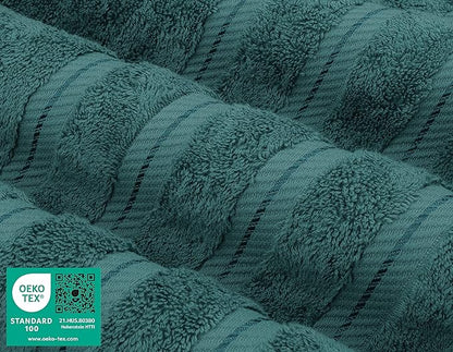 American Soft Linen Luxury Hand Towels for Bathroom, 600 GSM 100% Cotton Turkish 4 Piece Hand Towel Set, 600 GSM Hand Face Towels for Kitchen, Teal Hand Towels