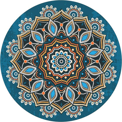 Round Meditation Pilates Yoga Mat Luxury Suede Large Yoga Mat Natural Rubber Non-Slip Base is ery Suitable for Meditation, Stretching, Yoga Environmental Protection, Fitness Exercise, Home and Outdoor. 140CM Diameter