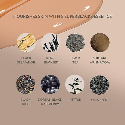 YENSA Serum Foundation Makeup - Super Silk Full Coverage Foundation Enriched with Peptides, Vitamin C & Ferulic Acid to Help Reduce Fine Lines, Wrinkles & Dark Circles - Deep 4 (1 oz)