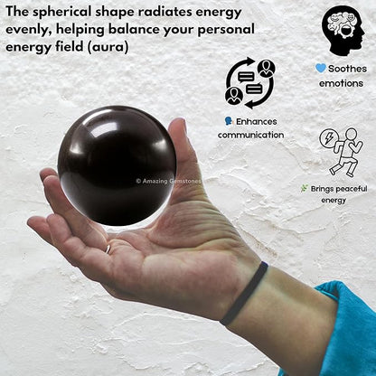 Amazing Gemstone Garnet Crystal Ball with Stand - 2 Inches Crystal Sphere Meditation Balls for Witchcraft and Decorative Balls
