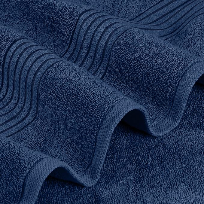 Utopia Towels 4 Pack Bath Towels Set, 27 by 54 Inches, 100% Ring Spun Cotton, Quick Dry, Highly Absorbent, Soft Feel Towels, Perfect for Daily Use, Navy