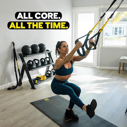 TRX All-in-ONE Suspension Training System: Full Body Workouts for Your Home Gym, Travel, and Outdoors | Includes Indoor & Outdoor Anchors, Workout Guide and Video Downloads