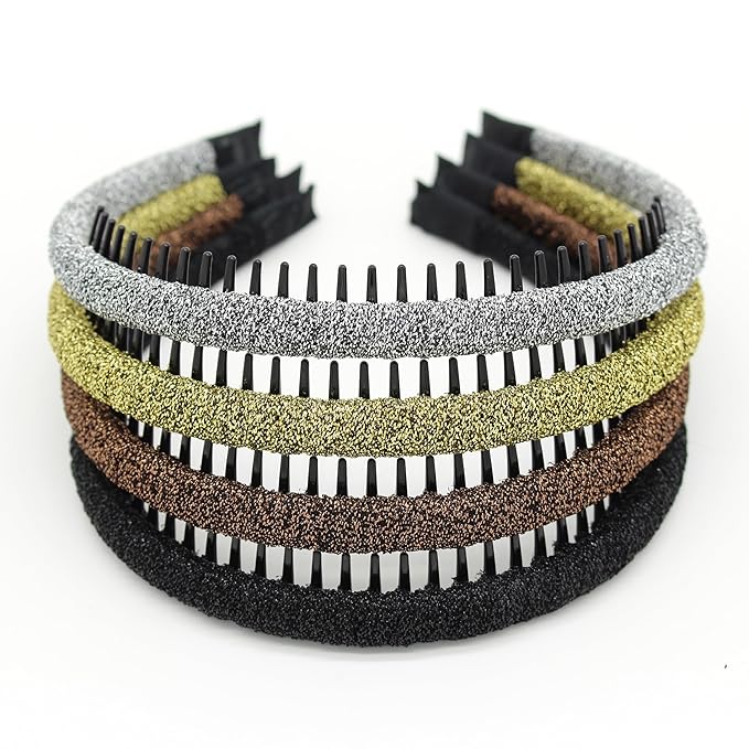 Women's Headbands,Hair Accessories For Women,Non Slip hair bands for women Suitable Yoga,Spa,Parties and Daily Use(pack of 4)