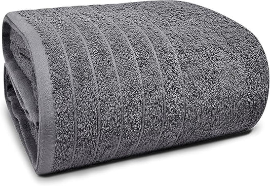 Tens Towels Pack of 1 Jumbo Bath Sheet 40 x 80 Inches, Extra Large & Light Weight, Quicker to Dry, 100% Cotton, Super Soft & Absorbent, Perfect to Wrap Yourself in, Dark Grey
