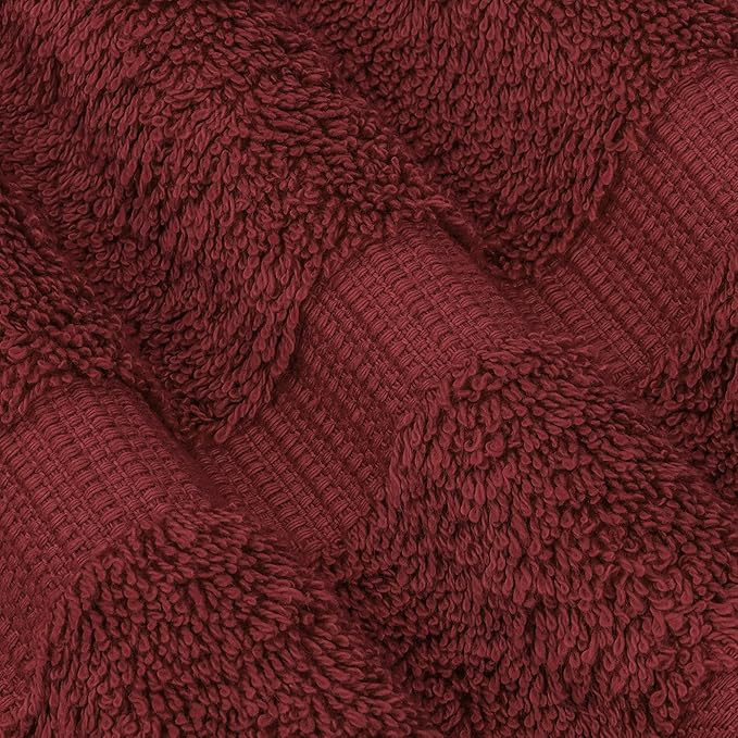Chakir Turkish Linens 100% Cotton Premium Turkish Towels for Bathroom | 27'' x 54'' (4-Piece Bath Towels - Cranberry)