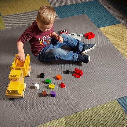 IncStores Fitness Foam Flooring Tiles | Low-Profile Interlocking Foam Tiles for Lightweight Floor Protection in Your Home Gym, Playroom, and More