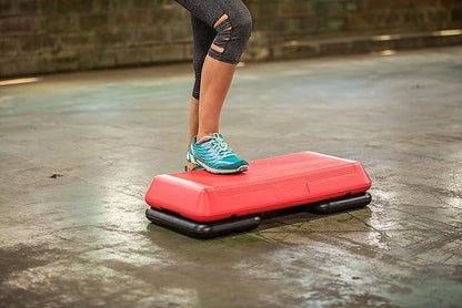 Freestyle STEP Exercise Step Platform, Circuit Size Stepper for Exercise at Home with 2 Risers