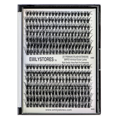 Lashes Extension Kit DIY 280pcs Lash Clusters Eyelash Extension Kit, 10-16mm Mix Sizes 40D D Curl Individual Lashes Kit for DIY Eyelashes (40D)