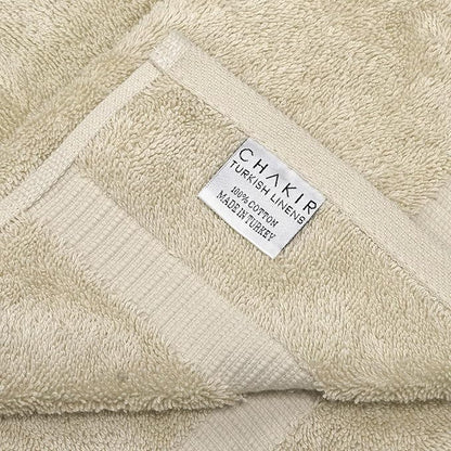 Chakir Turkish Linens 100% Cotton Premium Turkish Towels for Bathroom | 30'' x 60'' Large Bath Towels (4 Piece, Beige)