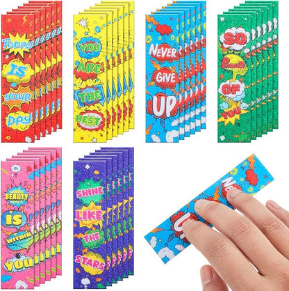 36 Pcs Anxiety Sensory Stickers Mental Health Stickers Fidget Textured Strips Toys Adhesive Tactile Calm Relief Items for Adults Desk School Counselor Classroom(Hero Style)