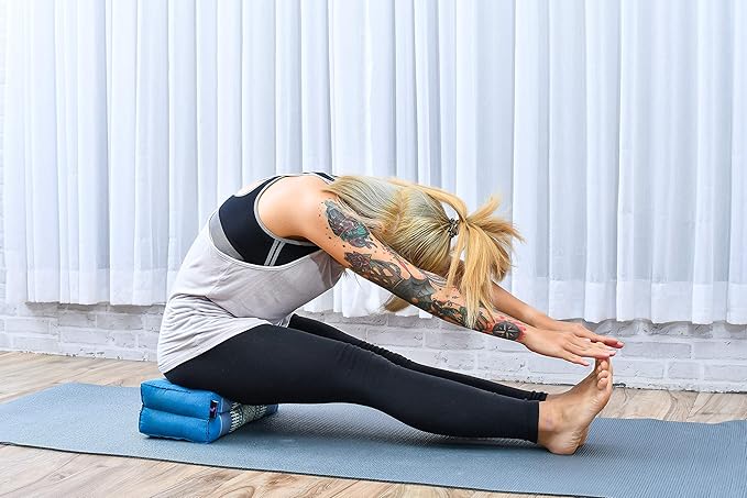 Leewadee Yoga Block – Floor Cushion for Yoga Practice, Meditation Seat Cushion for Workouts Filled with Kapok