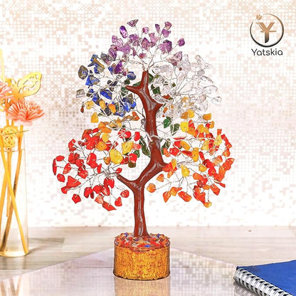 YATSKIA 7 Chakra Crystal Tree of Life, Gemstones and Crystals, Crystals Home Office Decor, Birthday Gifts for Women
