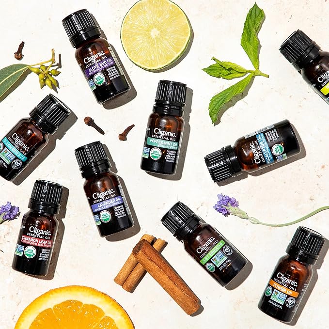 Cliganic Organic Spearmint Essential Oil, 1oz - 100% Pure Natural Undiluted, for Aromatherapy | Non-GMO