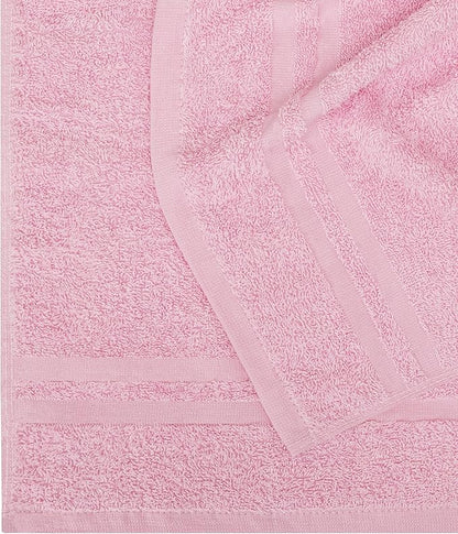 Utopia Towels Cotton Bleach Proof Salon Towel 16 by 27 inches, Bleach Safe Gym 100% Cotton Hand Towel, 12 Pack, Pink
