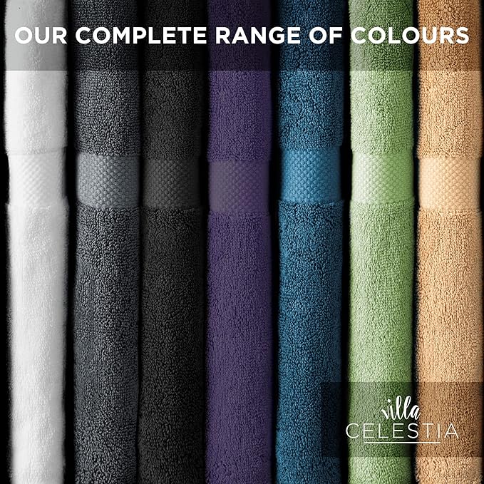 100% Cotton Hand Towel Set of 4, (16 x 28 inches) Sustainable, Soft, Highly Absorbent, Quick Drying, Combed Cotton Hand Towels Pack of 4 Ideal for Hotels, Spa, Bathroom, Dorm, Black