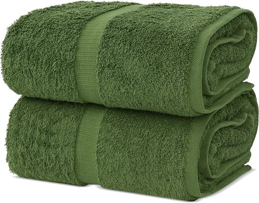 Chakir Turkish Linens, 100% Cotton Premium Quality Turkish Bath Sheets (35''x70'' Large Bath Sheet Towels - Moss)