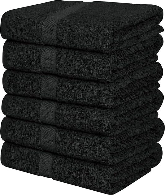 Utopia Towels 6 Pack Bath Towel Set (24 x 48 Inches), 500 GSM 100% Ring Spun Cotton Medium Lightweight and Highly Absorbent Quick Drying, Premium Towels for Hotel, Spa and Bathroom