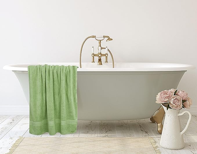 Utopia Towels Luxurious Jumbo Bath Sheet 2 Piece, 600 GSM, 35 by 70 Inches, 100% Ring Spun Cotton, Highly Absorbent and Quick Dry Extra Large Bath Towel, Super Soft Towel, Sage Green