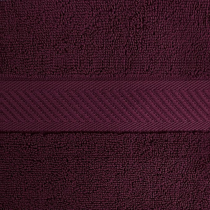 Utopia Towels 6 Pack Medium Bath Towel Set, 24 by 48 Inches, 500 GSM 100% Ring Spun Cotton, Lightweight and Highly Absorbent Quick Drying Premium Towels for Hotel, Spa and Bathroom, Burgundy