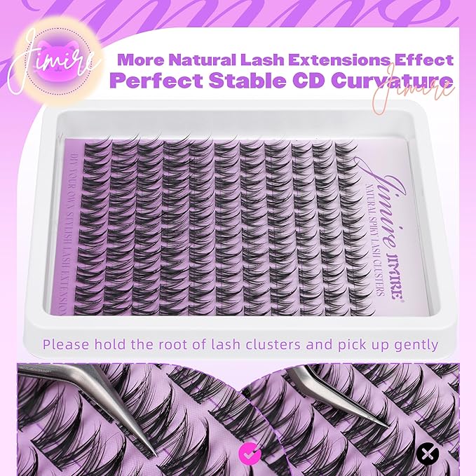 Manga Lash Clusters Natural Eyelash Clusters C Curly 10-14MM Fairy Cluster Eyelash Extensions with Spikes 110Pcs Wispy Individual Lashes Clusters DIY Natural Eyelashes Clusters at Home