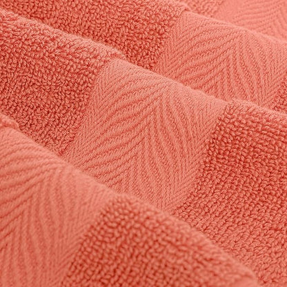 Oakias Premium Towel Set 600 GSM 8 Piece Sea Salt - 100% Ring Spun Cotton Highly Absorbent Towels Set - Super Soft Bathroom Towel Set - Hotel Quality Double Stitched Hem - Ideal for Hotels, Spa, Gyms