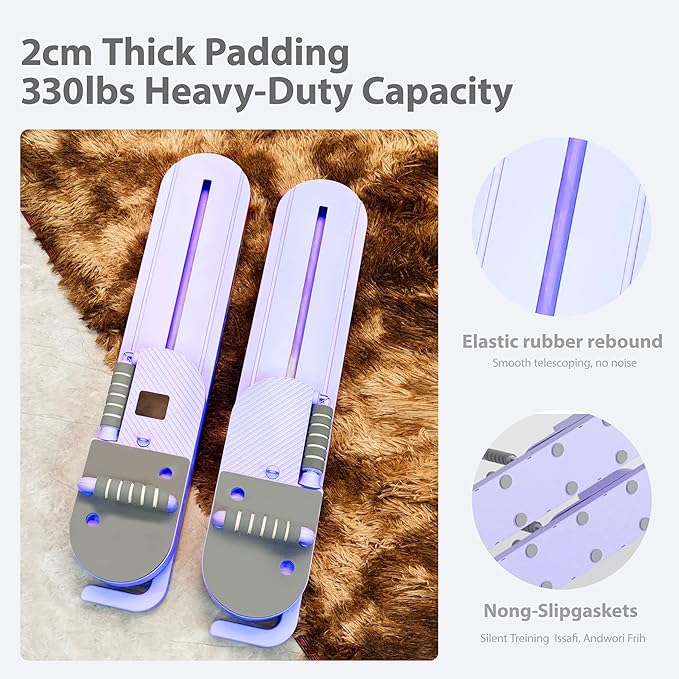 Newly Designed Pilates Reformer Set with 20+ Workouts, Pilates Reformer Board for Home, Pilates Board - Beginner Friendly Fitness Equipment