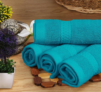 Utopia Towels 8 Piece Premium Towel Set, 2 Bath, 2 Hand, and 4 Wash Cloths, 600 GSM 100% Ring Spun Cotton, Highly Absorbent Towels for Bathroom, Gym, Hotel, and Spa, Teal