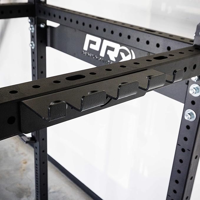 PRx Performance 3x3 Squat Rack Mounted Barbell Storage - 1 or 4 Bar Hanger (4 Bar Storage)