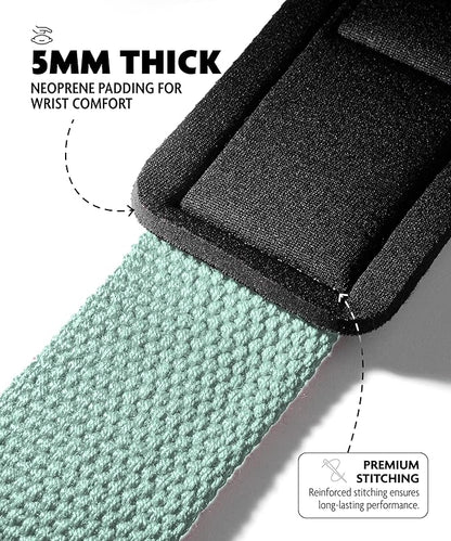 DMoose Fitness Lifting Straps 24" (Pair) - 5mm Padded Durable Wrist Straps for Weightlifting & Powerlifting - Cotton Lifting Strap with Silicone Grip for Men & Women - Deadlift Strap for Gym Workout