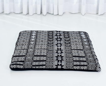 Leewadee Meditation Cushion Set – 1 Small Zafu Yoga Pillow and 1 Small Roll-Up Zabuton Mat Filled with Kapok
