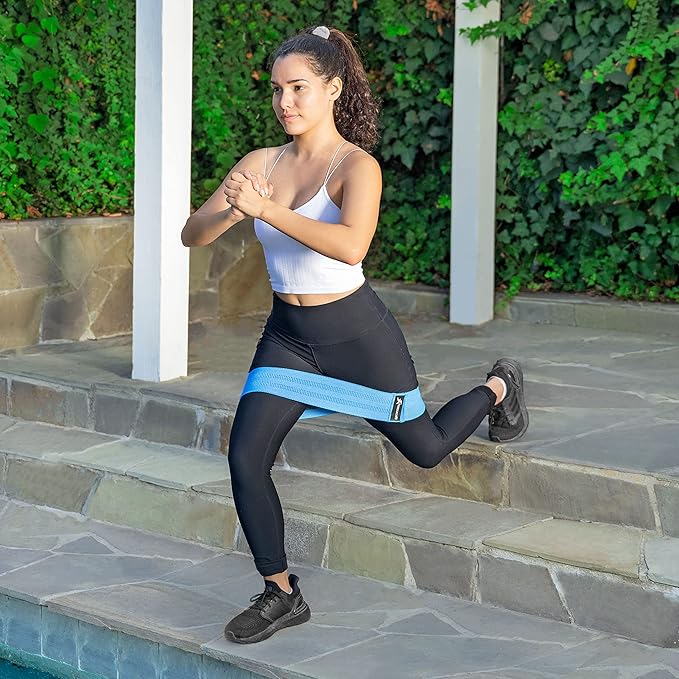 ProsourceFit Fabric Loop Resistance Bands Set with Anti-Slip Grip, Mini Workout Bands for Fitness Training to Tone Legs, Glutes and Booty