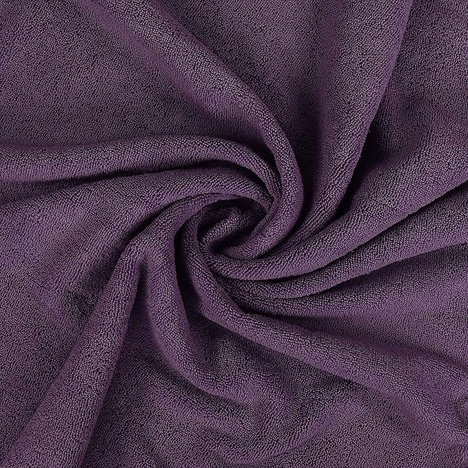 Utopia Towels Luxurious Jumbo Bath Sheet 2 Piece, 600 GSM, 35 by 70 Inches, 100% Ring Spun Cotton, Highly Absorbent and Quick Dry Extra Large Bath Towel, Super Soft Towel, Plum