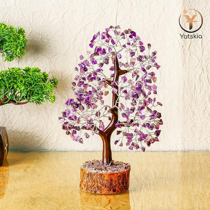 YATSKIA Amethyst Tree -Amethyst Tree of Life, Chakra Tree, Chakra Tree of Life, Healing Crystals, Money Tree, Spiritual Decor for Home, Gemstones and Crystals